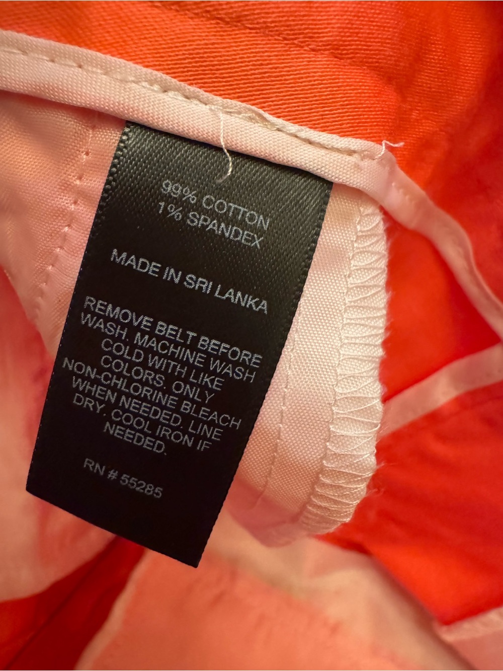 Express Coral High-Rise Bermuda Shorts with White Belt - Picture 5 of 5